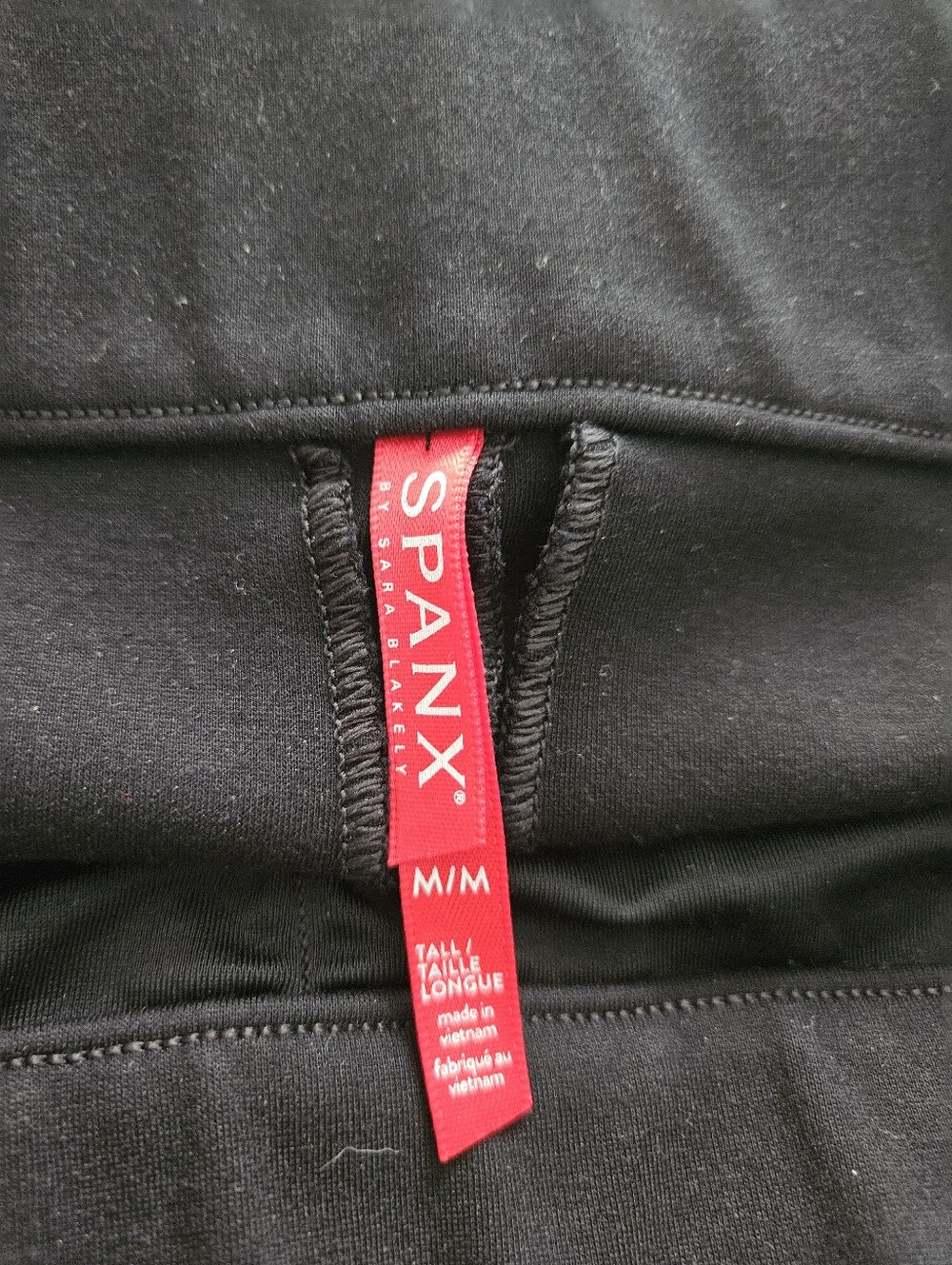 SPANX Perfect Black Pant Skinny Ponte Legging High Rise Shaping Medium Tall - Picture 3 of 6